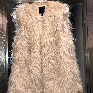 Fur Vest- Cream